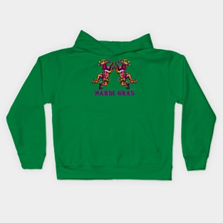 Mardi Gras Jesters Kids Hoodie